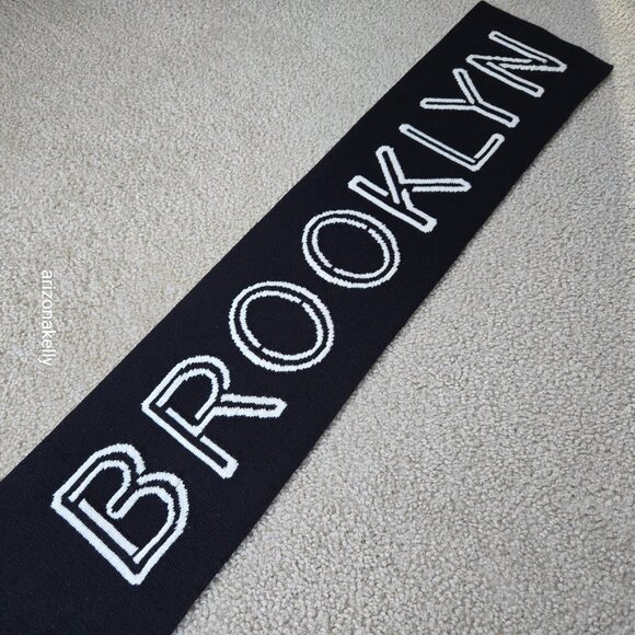 RARE kate spade NO SLEEP TILL BROOKLYN Wool Knit Scarf Beastie Boys Collectible - Picture 13 of 15